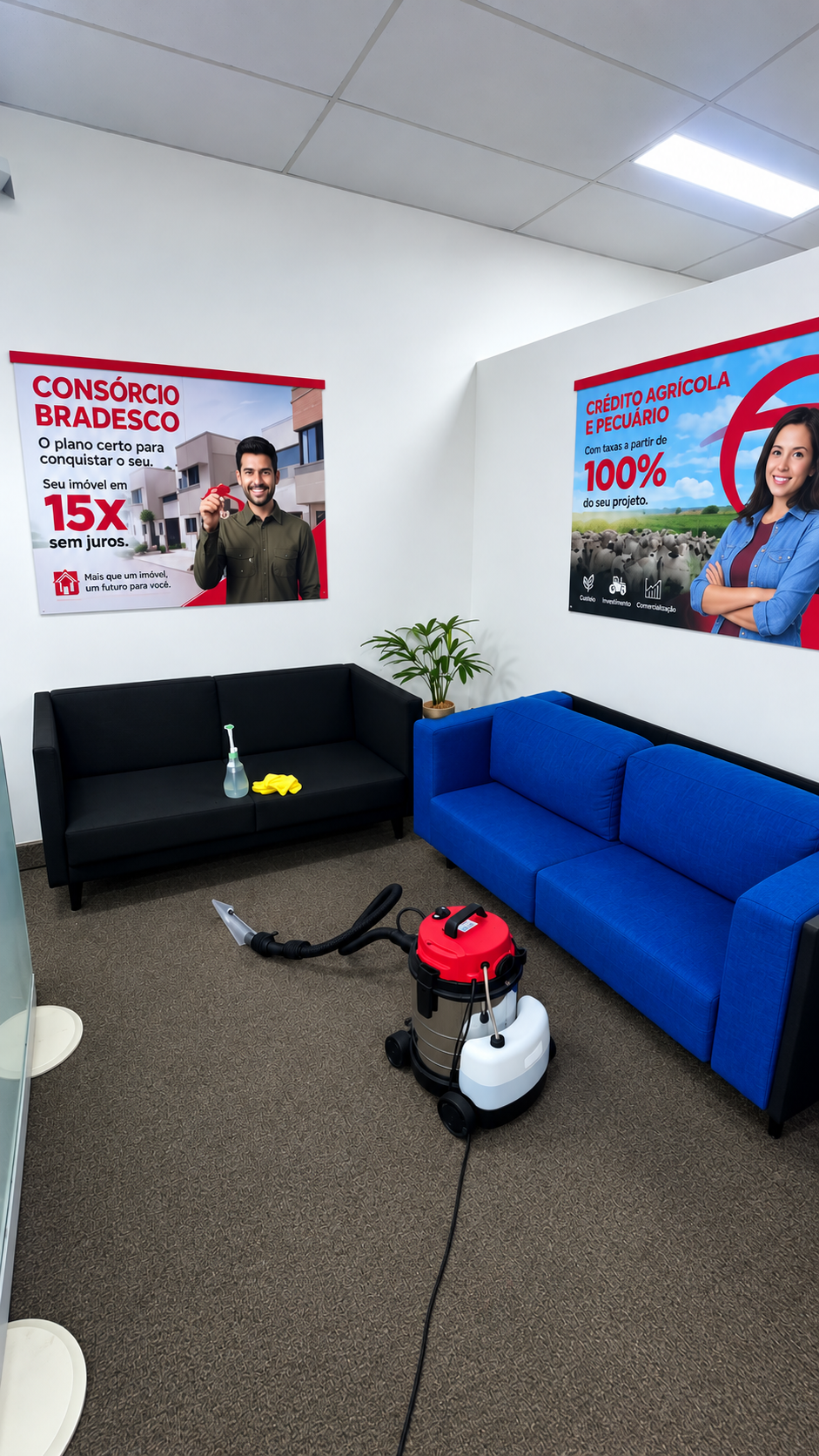 Carpete corporativo higienizado